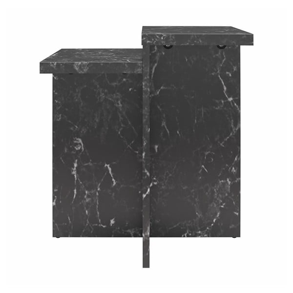 Tavolino nero in marmo 56x56 cm Brielle - CosmoLiving by Cosmopolitan-image-3
