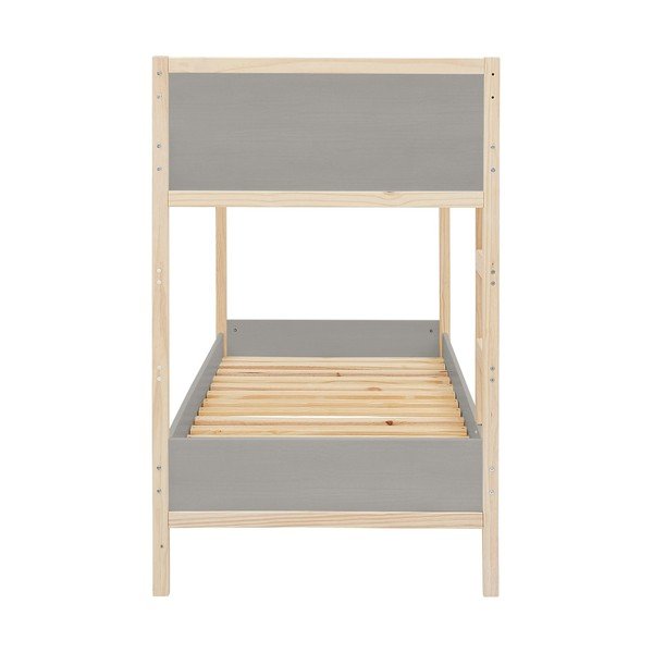 Letto a castello colore grigio-naturale in legno di pino 90x200 cm Square - Støraa-image-2
