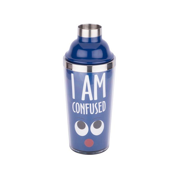 Modrý nerezový koktejlový shaker Tantitoni Drink, 450 ml