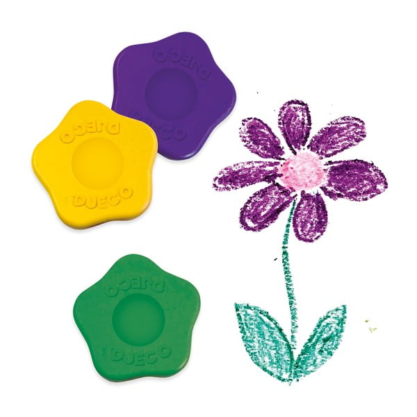 Set di 12 gessetti colorati in scatola Flower - Djeco