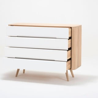 Cassettiera in rovere Due, 120 x 42 x 90 cm Ena - Gazzda
