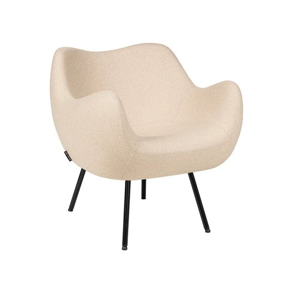 Poltrona beige con rivestimento in lana RM58 – noo.ma