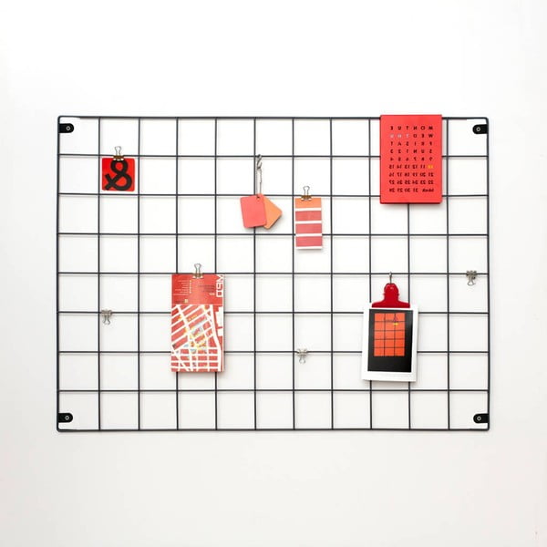 Bacheca in metallo nero, 50 x 70 cm - Evila Originals-image-2