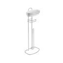 Porta carta igienica, altezza 73 cm - Metaltex