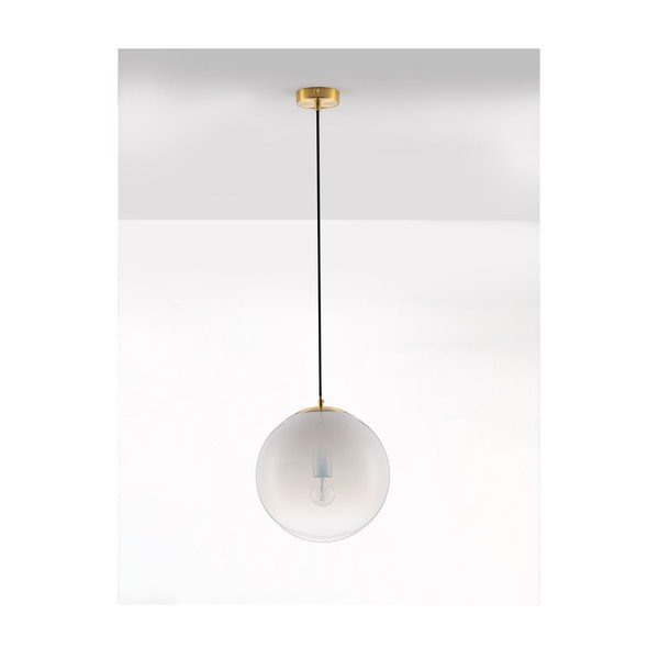 Lampadario bianco/dorato in vetro ø 30 cm Vita – Nova Luce-image-3