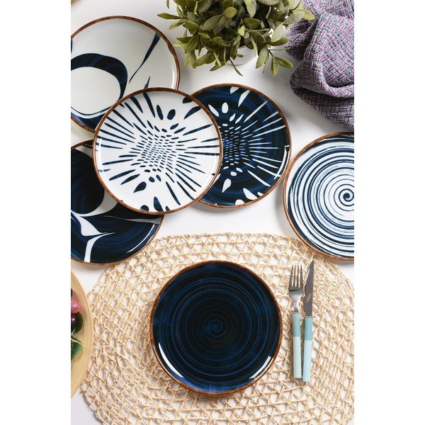 Set di 6 piatti da dessert in porcellana ø 21 cm Mirabel - Hermia-image-1