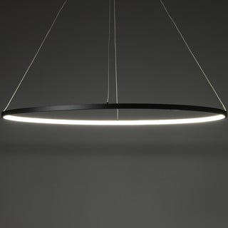 Apparecchio a sospensione nero, altezza 92 cm Oval Ring - Tomasucci