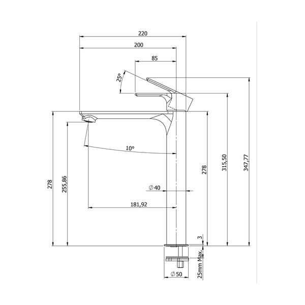 Rubinetto per lavandino bianco verticale Pax – Sapho-image-1