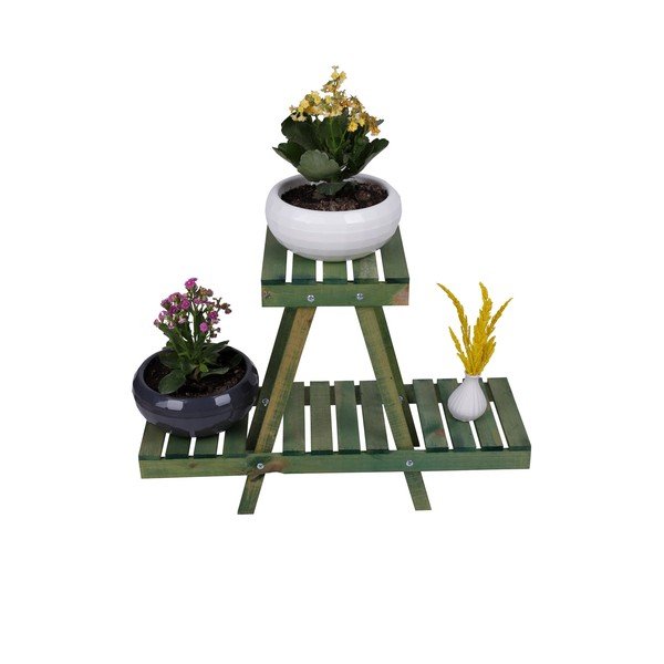 Portafiori verde in legno altezza 50 cm Jardiniere - Mioli Decor