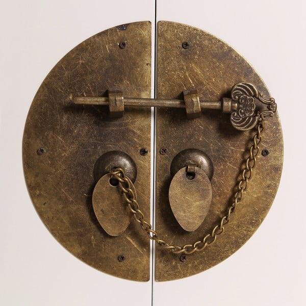 Mobiletto bianco 63x131 cm Oriente - Ixia-image-1