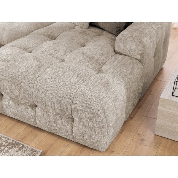 Divano angolare beige (a U/con chaise lounge) Melva – Ropez-image-2
