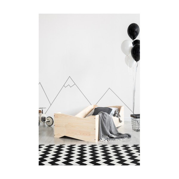 Letto per bambini in legno di pino BOX 5, 90 x 150 cm - Adeko-image-1