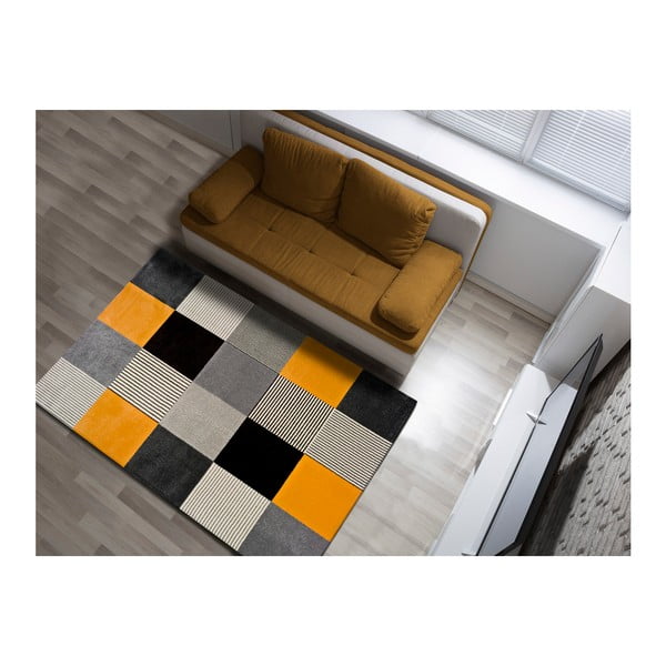 Tappeto arancione e grigio , 80 x 150 cm Gladys Lento - Universal-image-1