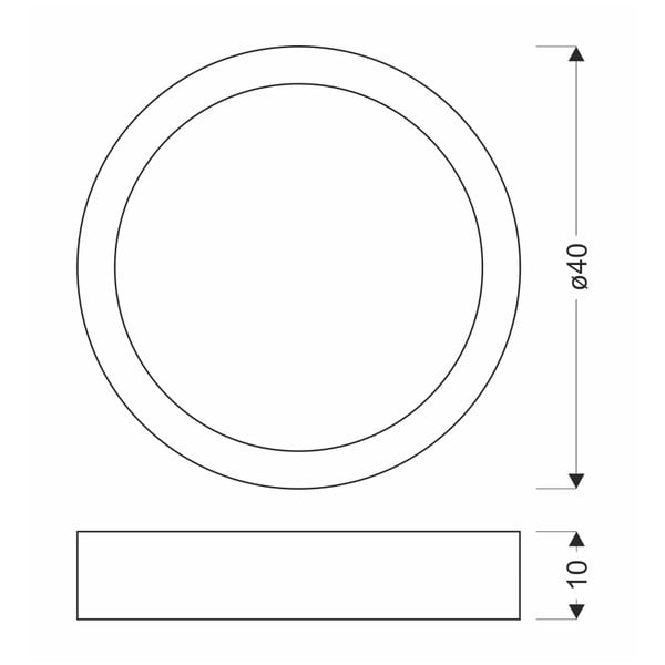 Plafoniera LED bianca/di colore naturale ø 40 cm Lazio – Candellux Lighting-image-1