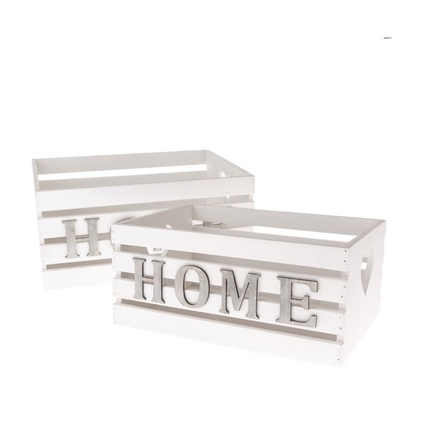 Set di 2 scatole decorative in legno - Dakls