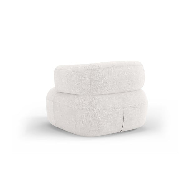 Poltrona bianca in tessuto bouclé Jenny - Micadoni Home-image-3