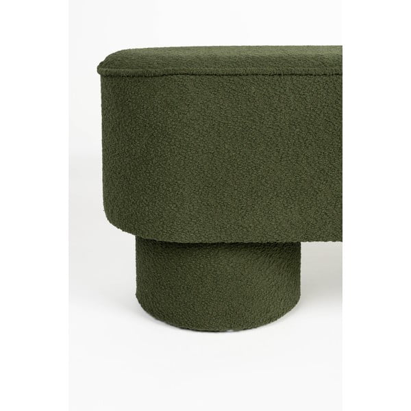 Panchina verde con rivestimento in bouclé Marcos – White Label-image-3