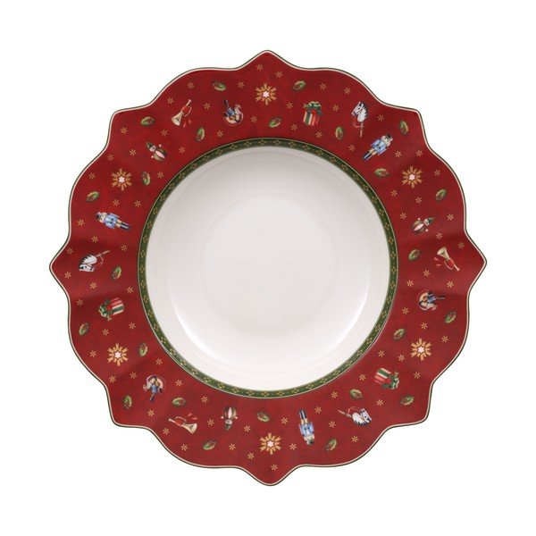 Piatto profondo in porcellana rossa con motivo natalizio Villeroy & Boch, ø 26 cm - Villeroy&Boch