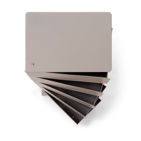 Cassettiera grigio tortora in metallo 37x72x26 cm Joey – Spinder Design-image-3