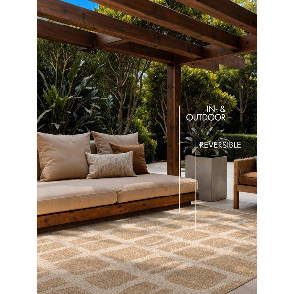 Tappeto da interno/esterno color crema/di colore naturale 200x300 cm Haringey Ruskin – Ted Baker-image-3