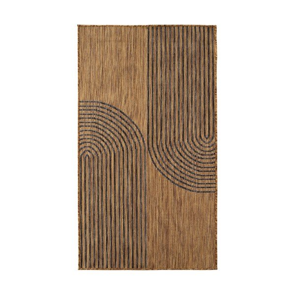 Tappeto da interno/esterno nero/marrone 80x150 cm Mira 1453 – Ayyildiz Carpets