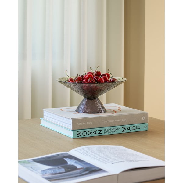 Fruttiera in vetro verde e marrone ø 25 cm Bonbon - Hübsch-image-1