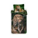 Set copripiumino e federa da bambini in cotone per letto singolo 140x200 cm Leopard "Green" – Jerry Fabrics