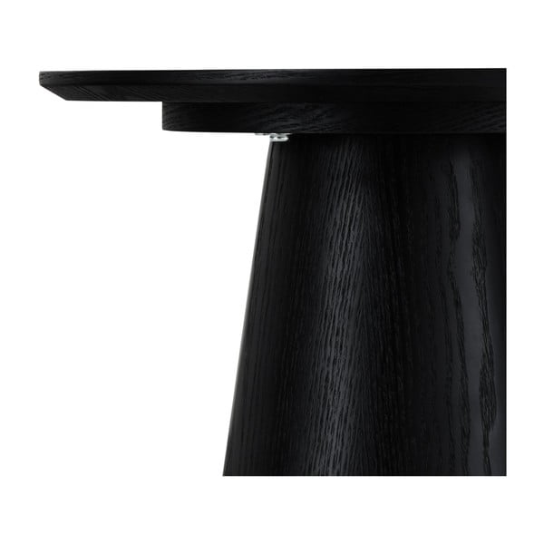 Tavolino nero in rovere ø 45 cm Tango - Furnhouse-image-2