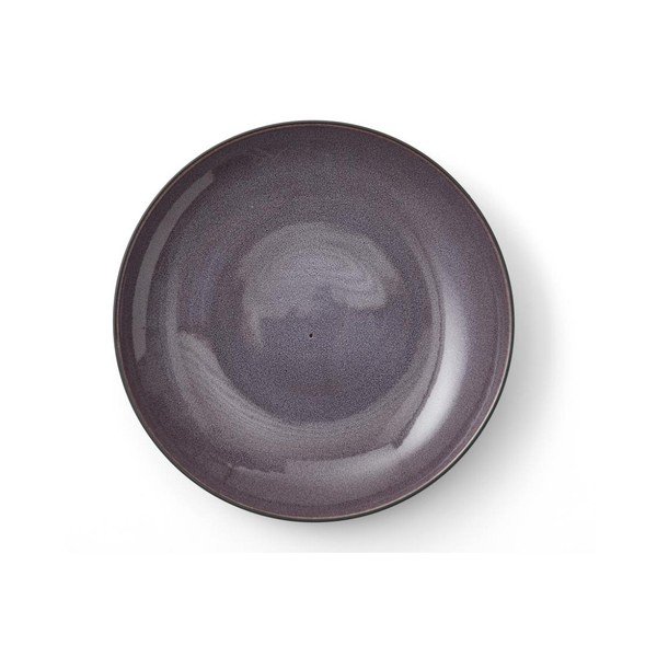Ciotola da portata in gres nero con smalto interno viola Mensa, diametro 40 cm - Bitz-image-2