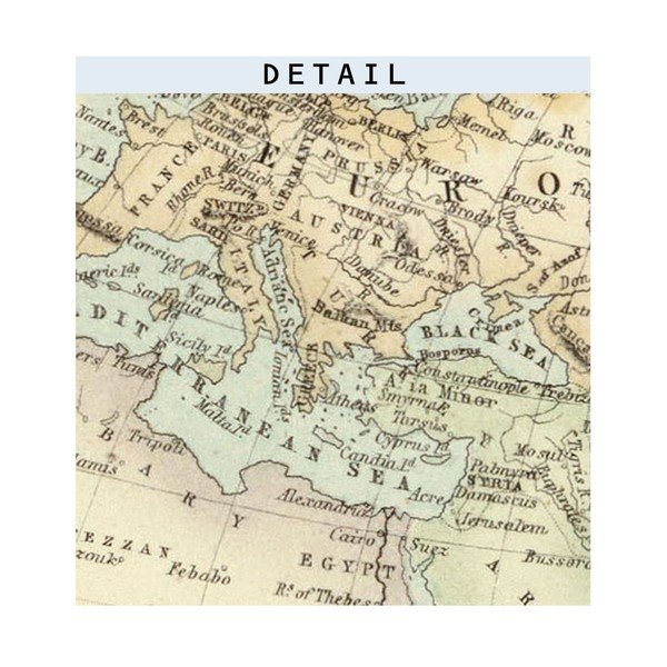 Quadro in cornice di legno Globe, 70 x 50 cm - Evila Originals-image-2