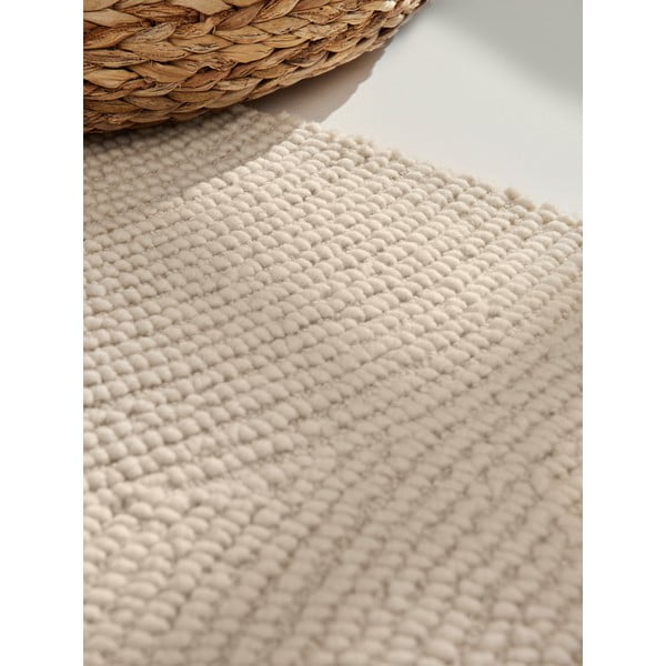 Tappeto rotondo colore naturale chiaro in lana tessuto a mano ø 200 cm Eleni Natural White – Hanse Home-image-4