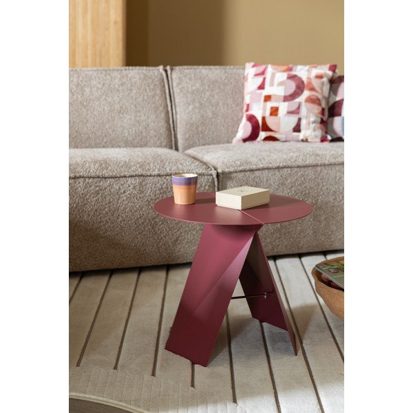 Tavolino rotondo in metallo 45x46 cm Foldy – Zuiver-image-1