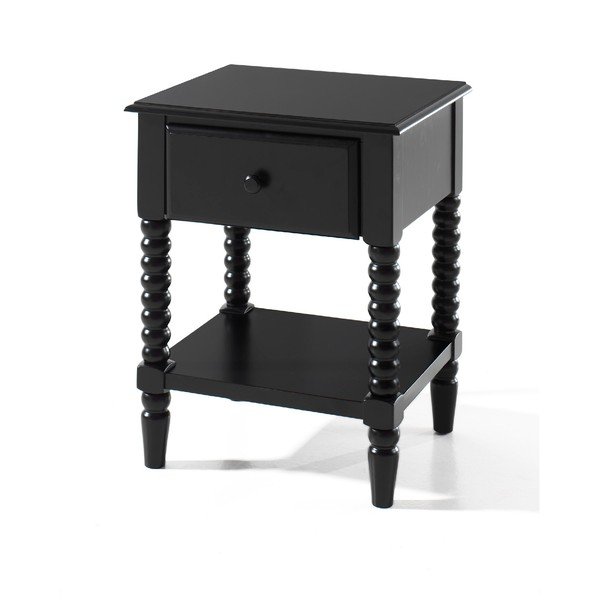 Comodino nero Alana - Vipack