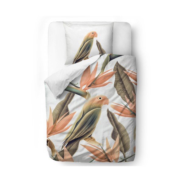 Lino in cotone sateen Orange Parrot, 200 x 200 cm - Butter Kings