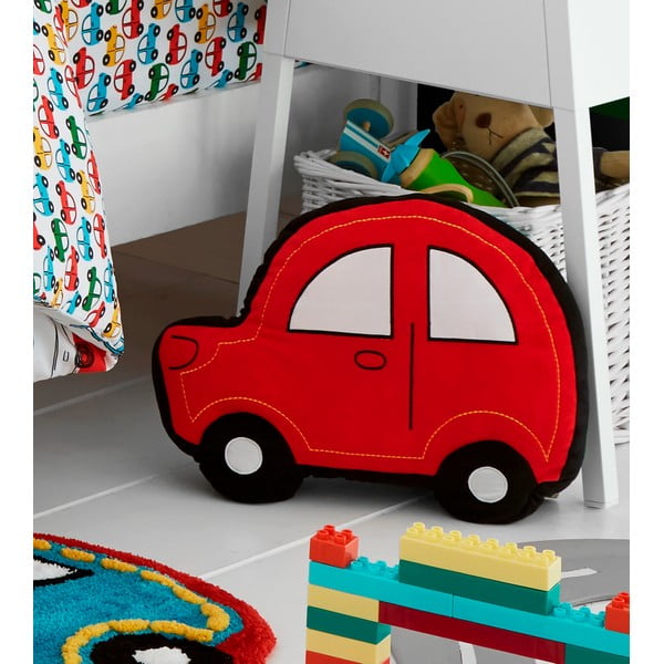 Cuscino per bambini blu e rosso con motivo di auto , 42 x 30 cm Transport - Catherine Lansfield-image-4