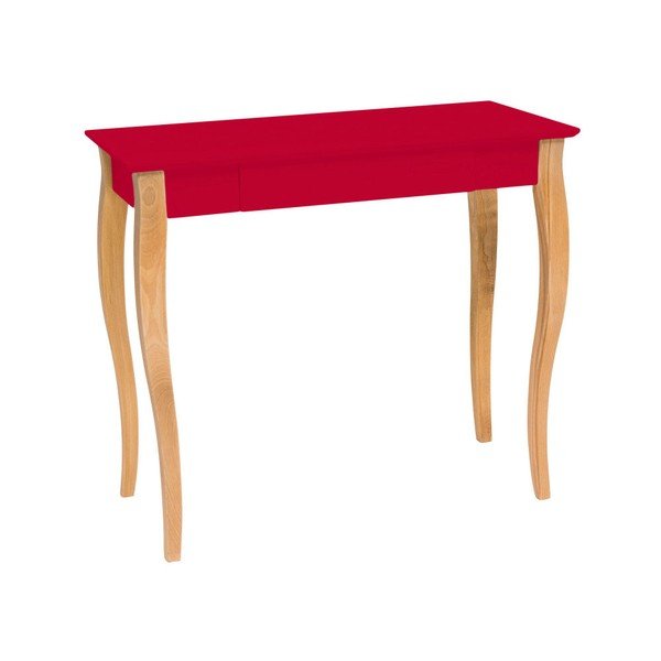 Scrivania rossa Lillo, larghezza 85 cm - Ragaba
