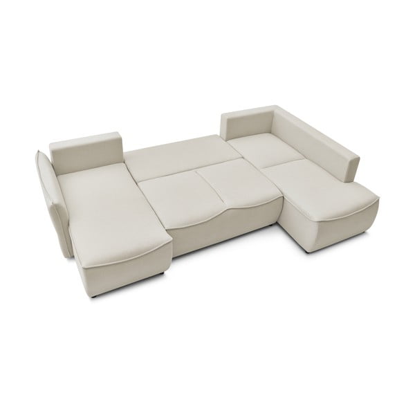 Divano letto angolare crema (angolo destro) Leon - Bobochic Paris-image-3