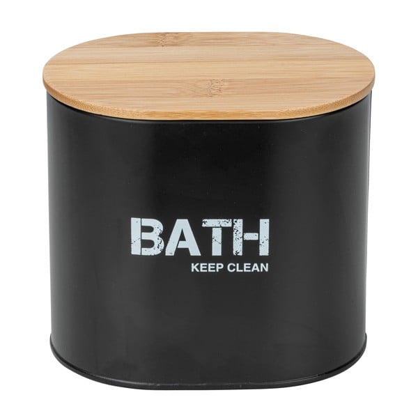Contenitore da bagno nero con coperchio Gara - Wenko-image-3