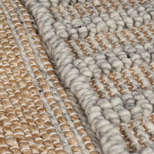 Passatoia in grigio chiaro e colore naturale 60x230 cm Medina - Flair Rugs-image-4