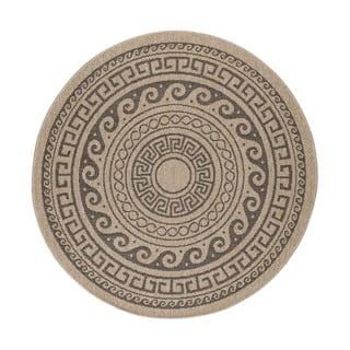 Tappeto rotondo per esterni nero e beige ø 80 cm Comilla - Ayyildiz Carpets