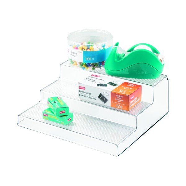 Supporto da cucina trasparente a 3 livelli , 22 x 25,5 cm Linus - iDesign-image-3
