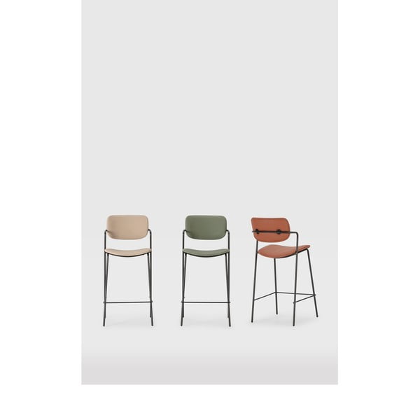 Set di sgabelli da bar color mattone in set da 2 (altezza seduta 68 cm) Maika - Marckeric-image-1