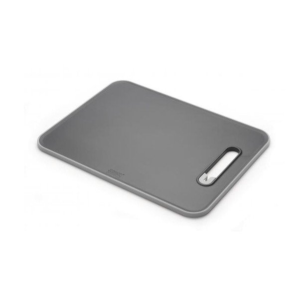 Tagliere grigio con affilatoio integrato Slice&Sharpen, lunghezza 37 cm - Joseph Joseph