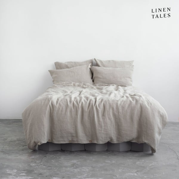 Lino crema biancheria da letto matrimoniale 200x220 cm Natural - Linen Tales