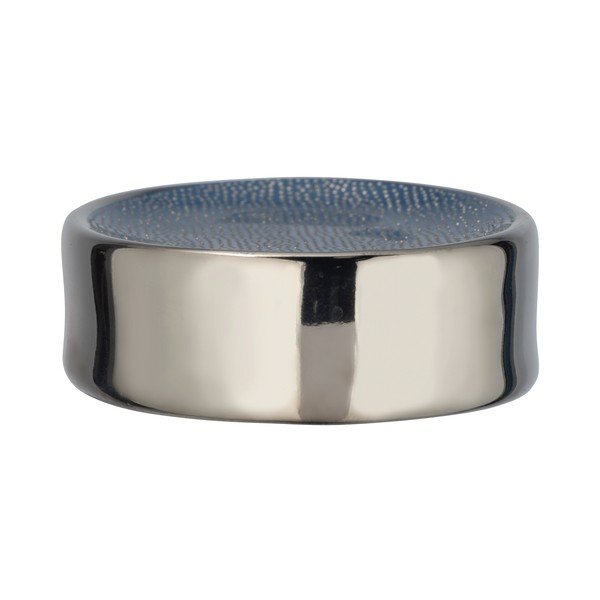 Portasapone in ceramica blu con dettagli in argento Badi Nuria - Wenko-image-2