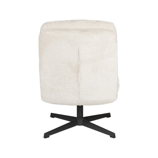 Poltrona color crema girevole Kai – White Label-image-4