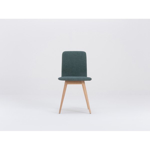 Sedia da pranzo verde con base in legno di quercia Ena - Gazzda-image-2