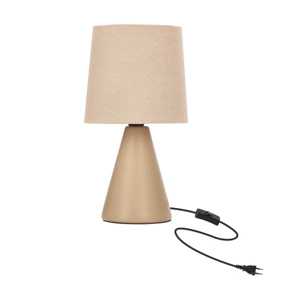Lampada da tavolo beige con paralume in tessuto (altezza totale 24,5 cm) Satti – Candellux Lighting-image-3