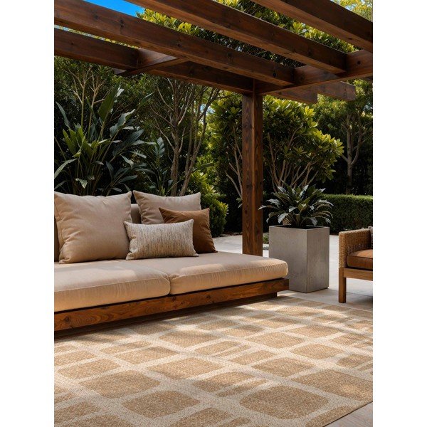 Tappeto da interno/esterno color crema/di colore naturale 160x230 cm Haringey Ruskin – Ted Baker-image-1