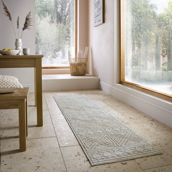 Passatoia grigia/beige lavabile 58x230 cm Lucia – Flair Rugs-image-1